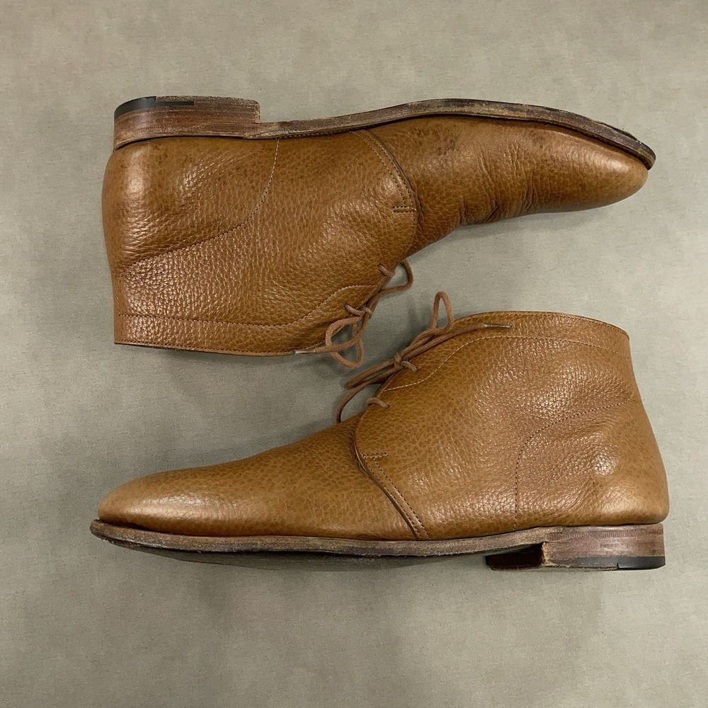 John Lobb Brown Grain Leather Elmer Chukka Boot Uk 7.5 E Us 8.5 D ($1,465) View 6